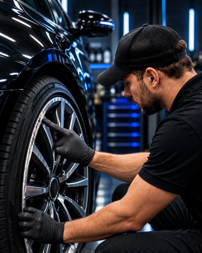 Auto Revive 360 technician restoring a wheel